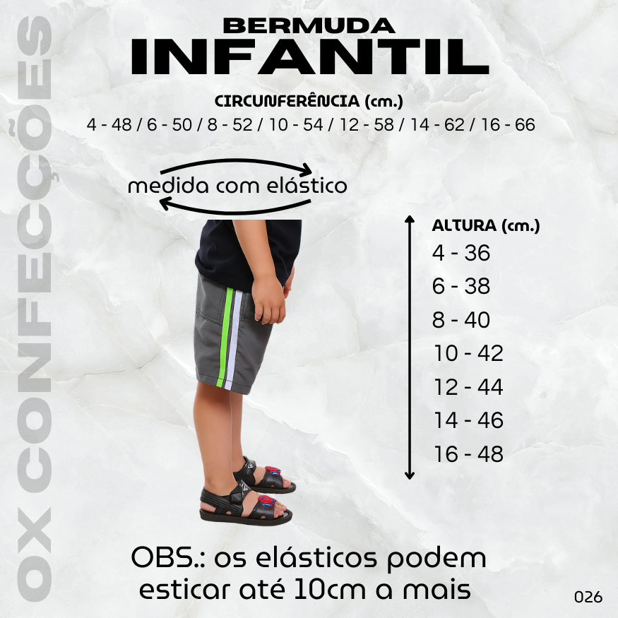 Kit 3 Bermuda Infantil - 026 - Imagem 5