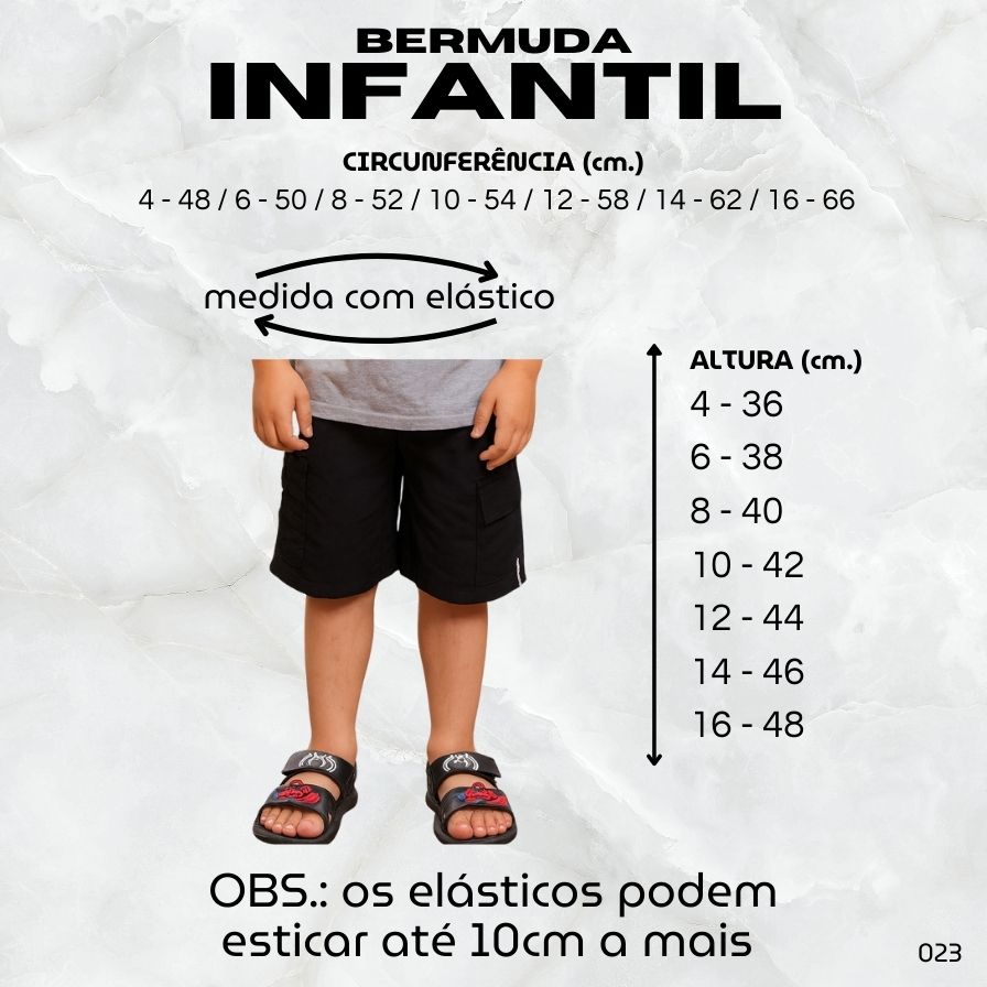 Bermuda Tactel Infantil - 023 - Imagem 7